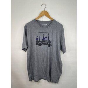 Travis Mathew XL Gray Shirt Sleeve Golf Cart Graphic T Shirt GUC